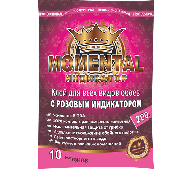  Клей д / шпалер "Мomental" Індикатор розов. 